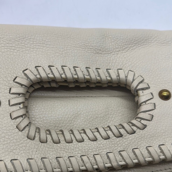 HOBO Elegant Cream Leather Clutch Handbag MCB7652S - Picture 12 of 13